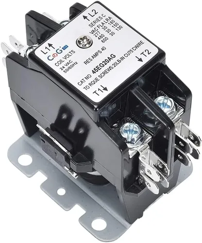 Vista 9 de Contactor de aire acondicionado de 2 polos 30 A 24 V, Contactor del condensador Contactor del compresor..