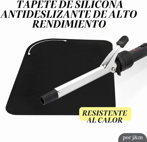 Vista 3 de j&m - Plancha de silicona para alisar el cabello, con alfombrilla a prueba de calor para rizar, varitas, planchas, se adapta a ghd, BaByliss