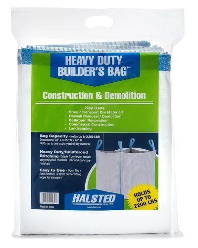 Vista 4 de DURASACK Bolsa de construcción resistente (200 galones) y bolsa de lavado de hormigón (130 galones) con forro de plástico