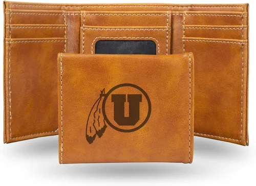 Vista 130 de NCAA Rico Industries - Billetera triple grabada con láser, con grabado láser, accesorio para hombre
