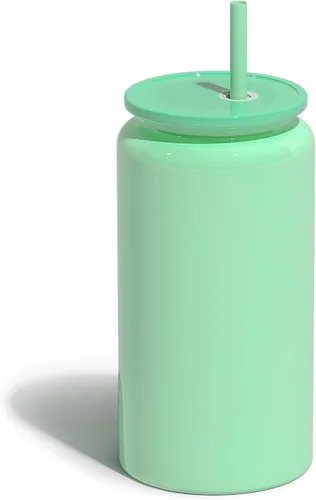 Vista 29 de Paquete de 6 vasos de 16 onzas, vaso aislado con popote, vaso de café