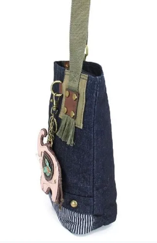 Vista 4 de Chala Patch CrossBody Bolso de mujer Bolso de mensajero de lona