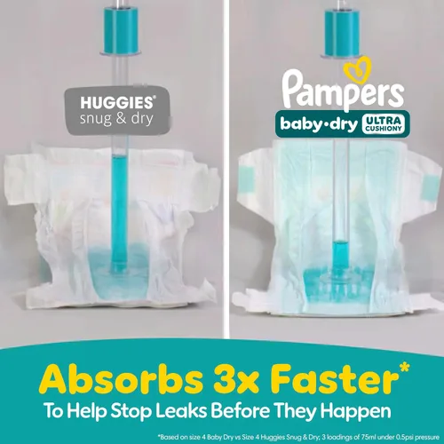 Vista 4 de Pampers Pañales Secos para Bebés Tamaño 6-21 ct