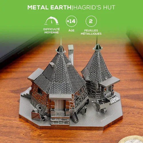 Vista 5 de Fascinations Metal Earth Harry Potter La cabaña de Hagrid - Kit de modelo 3D de metal