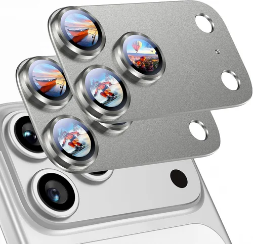 Vista 35 de Uyiton Compatible con iPhone 17 Protector de Lente de Cámara - [No es Fácil de Romper][Fuerte Adsorción][Compatible con Fundas] Protector de Cámara