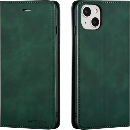 Vista 51 de QLTYPRI Funda tipo cartera para iPhone Air, 3 tarjeteros, color negro Funda de piel sintética de alta calidad, cierre magnético, soporte