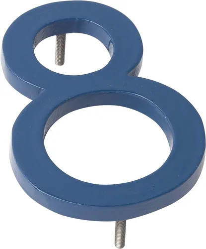 Vista 12 de Montague Metal Products MHN-10-F-SB1-3 Números flotantes modernos de aluminio cepillado sólido, 10 pulgadas, azul marino recubierto de polvo