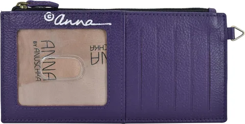 Vista 2 de Cartera Anna by Anuschka organizadora, de cuero auténtico, cinco espacios de tarjetas de crédito, para mujer