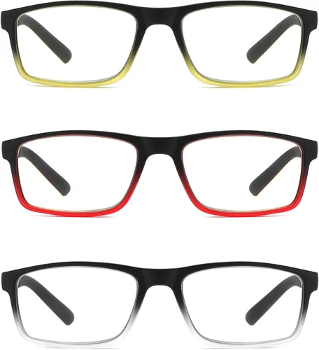 Vista 2 de Gafas de Lectura con Bloqueo de Luz Azul Paquete de 4 Lectores de Computadora para Mujeres y Hombres, Anteojos con Filtro de Rayos UV Antirreflejos