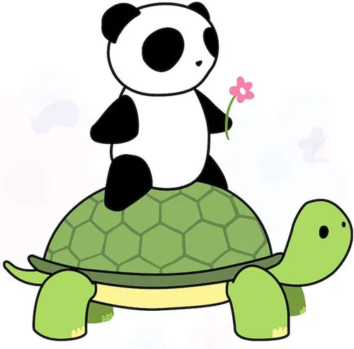 Vista 3 de CafePress Turtle And Panda - Taza de café de cerámica de 11 oz (11.0 fl oz)