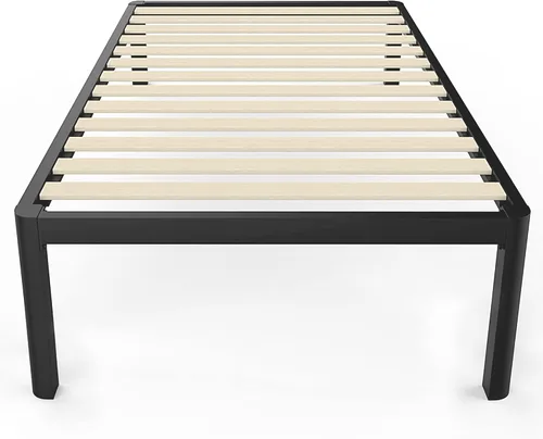 Vista 12 de MAF - Base de cama de plataforma de 14 pulgadas para cama individual con listones de madera, base de cama de metal resistente de 3500 libras