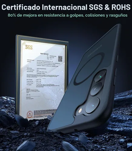 Vista 5 de TORRAS - Funda protectora magnética para Samsung Galaxy S23 6.1 pulgadas, prueba de caídas de grado militar, apta para MagSafe, parte trasera