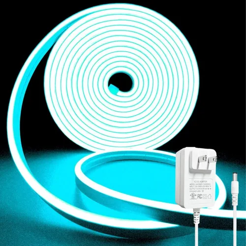 Vista 15 de Tira de luz LED de neón inteligente IC de 6.56 pies, tira de luz LED con aplicación/control remoto, cambio de color, sincronización de música, tira