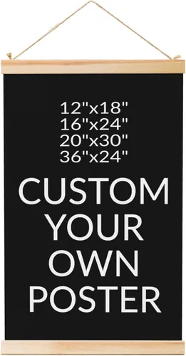 Vista 8 de Pósteres colgantes personalizados para pared, añade tu propio texto personalizado, imagen de texto personalizado, pintura de pergamino colgante