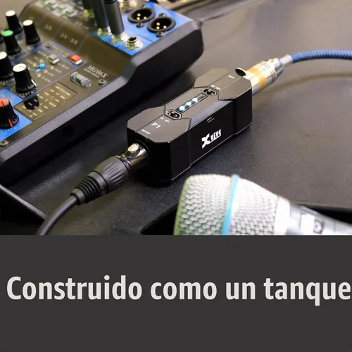 Vista 5 de Xvive Fuente de alimentación P1 Phantom para preamplificador de micrófono, micrófonos de condensador, micrófono de escopeta, con cable XLR