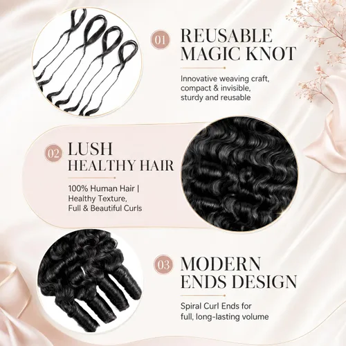 Vista 53 de Human Braiding Hair for Boho Braids 20inch Curly Wave Bulk Bundles 1B (A)1B
