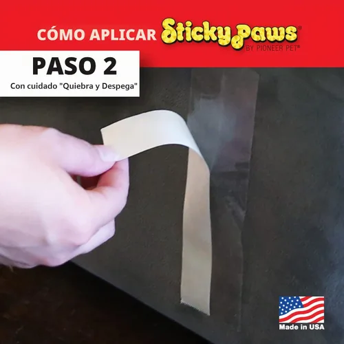 Vista 3 de Bandas de control de arañazos Sticky Paws, normal, Transparente