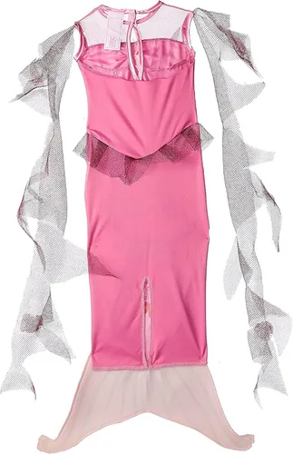 Vista 3 de Disfraz de sirena rosa para niños
