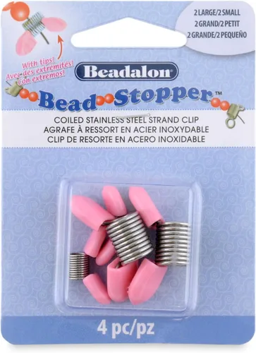 Vista 9 de Beadalon Tapón de cuentas, pequeño, puntas rosadas, 4 piezas