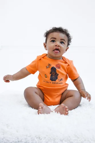 Vista 4 de STAR WARS Darth Vader Yoda - Body para bebé recién nacido a bebé Lapped Shoulders, 3-Snap Bottom Closure, Soft Cotton Blend, Easy Diaper Changes