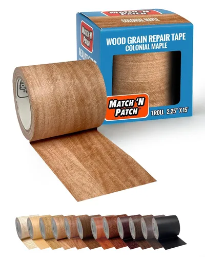 Vista 15 de Match 'N Patch Cinta de reparación realista, roble antiguo
