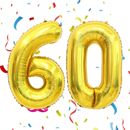 Vista 14 de Globos dorados de 40 pulgadas con números y letras del número 16, decoraciones de cumpleaños de 16 para niños, globos del número 6 y 1 incluidos Oro