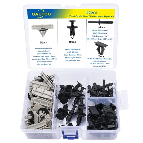 Vista 2 de 55pcs Fender Flare Clips Kit de Hardware para Jeep Liberty Dodge Nitro