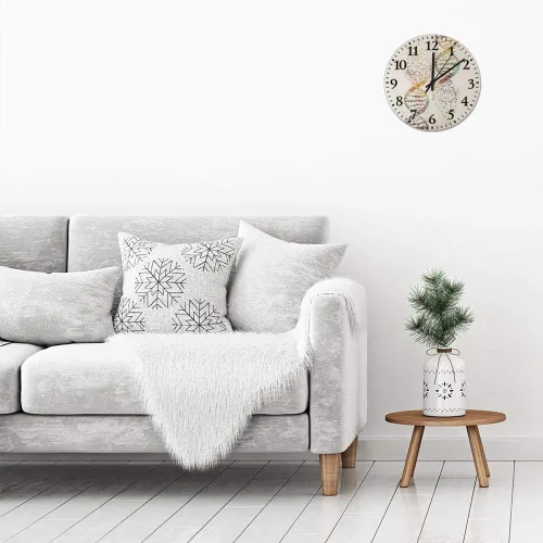 Vista 2 de ADN, acuarela arte, ADN, doble hélice, genético, decorativo, redondo, de madera, reloj de pared de 12 pulgadas