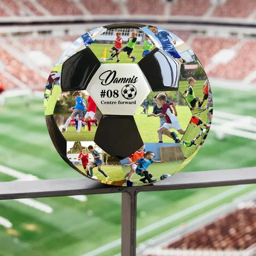 Vista 7 de Balón de fútbol personalizado con foto, pelota de fútbol personalizada con nombre, regalos de fútbol para hijo, hija, novio, aficionado al fútbol