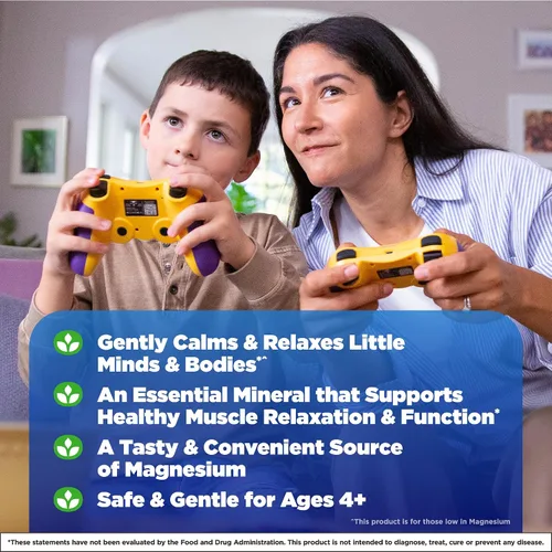 Vista 3 de Natrol Gomitas de citrato de magnesio para niños, calma y relaja suavemente las mentes y cuerpos pequeños, además de apoyar la relajación y función