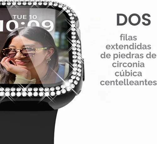 Vista 4 de Surace Bling - Carcasa con protector de pantalla para Apple Watch Series 3, 2, 1 de 1.496 pulgadas