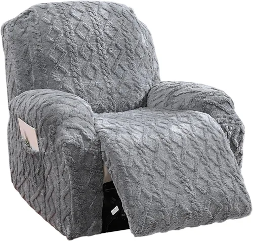 Vista 16 de Eco-Ancheng Fundas reclinables de 4 piezas, fundas para sillas reclinables, fundas elásticas para sofá reclinable, fundas ajustables