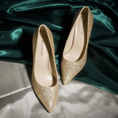 Vista 6 de Modatope Zapatos de tacón para mujer, zapatos de boda elegantes para mujer, zapatos de noche, zapatos de trabajo, zapatos de tacón de aguja