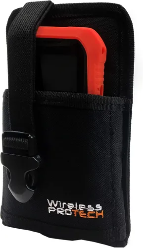 Vista 6 de Sonim XP5S - Funda de gel de silicona para Sonim XP5s XP5800 y funda de nailon balístico de grado militar por Wireless ProTECH (rojo)