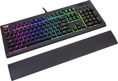 Vista 2 de Thermaltake Tt Premium X1 RGB Smartphone habilitado por voz AI 16.8 millones de colores con 12 efectos de iluminación Cherry MX Blue Switches