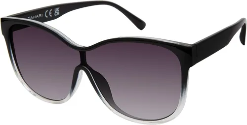 Vista 8 de TAHARI Women's Chic Shield UV400 Protective Cat Eye Sunglasses Marrón (Brown Crystal)