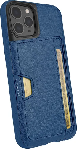 Vista 15 de Smartish Funda tipo cartera para iPhone 11 Pro - Wallet Slayer Vol. 2 [soporte protector delgado] tarjetero (seda) - Black Tie Affair