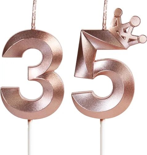Vista 64 de Velas de cumpleaños número 10 para pastel, velas de oro rosa número 10 con corona, diseño 3D, decoración de pastel de cumpleaños para niñas