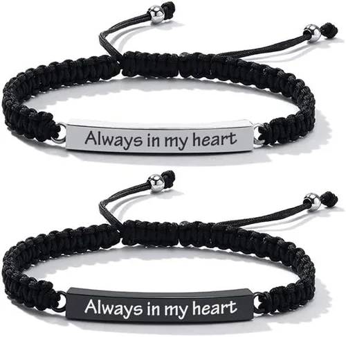 Vista 18 de Pulsera de urna personalizada para cenizas, recuerdos de joyería de cremación para mujeres y hombres, pulsera ajustable de cuerda tejida hecha a