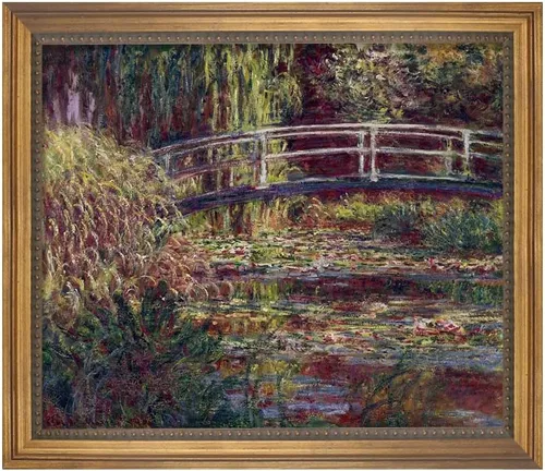 Vista 28 de Famous Paintings Villas at Bordighera por Claude Monet impresiones en lienzo con marco de madera, carteles e impresiones naturales para baño, sala