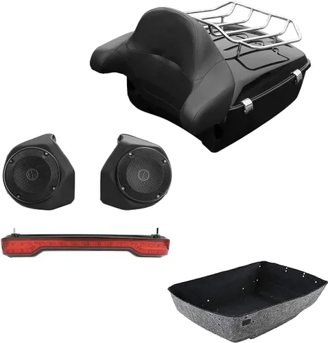 Vista 35 de TCMT King Tour Pack Portaequipajes de moto, diseñado para modelos Harley Davidson Touring 2014-2020