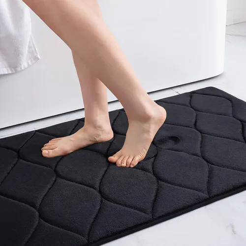 Vista 16 de Colorxy - Alfombra de baño de espuma viscoelástica, ultrasuave y antideslizante, absorbe el agua, lavable a máquina, tapete para suelos de ducha