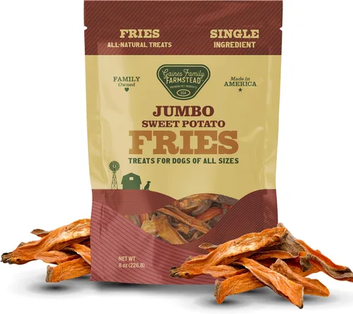 Vista 13 de Gaines Family Farmstead Golosinas para perros, bolsa de 8 onzas, masticables de batata de un solo ingrediente para perros, alternativa de cuero
