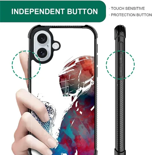 Vista 13 de Compatible con funda para iPhone 6 Plus/6s Plus,Bite Your Teeth Diseño de patrón asombroso, funda trasera dura de PC anti-arañazos y a prueba
