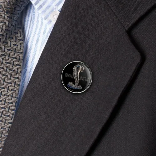 Vista 5 de Shelby Cobra Logo Metal 1.1" Tie Tack Hat Solapa Pin Pinback, Multi colorido