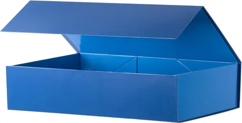 Vista 12 de Caja de regalo negra extragrande de 19 x 16 x 6 pulgadas, enorme caja rectangular plegable con tapa cierre magnético para propuesta de padrino