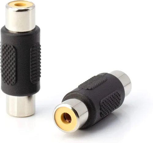 Vista 10 de THE CIMPLE CO Acopladores RCA triples – Conectores de barril hembra a hembra para adaptar y extender cables A/V – Uniones de cables RCA de 3 vías