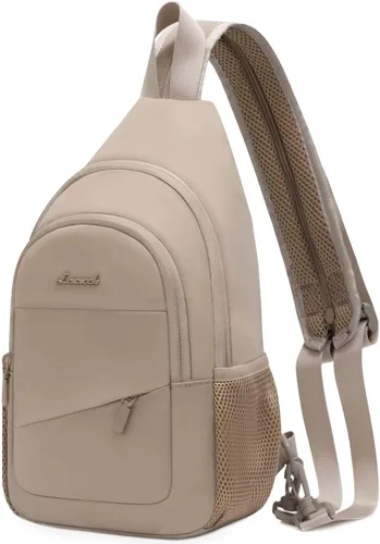 Vista 8 de LOVEVOOK - Mochila tipo bandolera para mujeres, convertible a bandolera cruzada, pequeño bolso para pañales, mochila resistente al agua