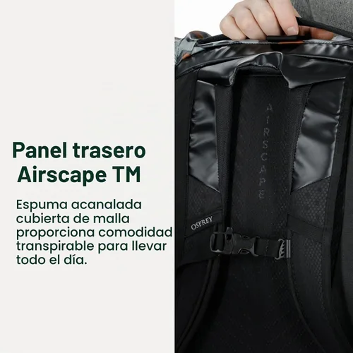 Vista 3 de Osprey Mochila para portátil Transporter con tapa enrollable, color azul Venturi Venturi Azul