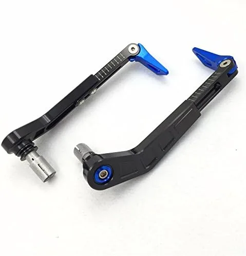 Vista 6 de XKH - Negro Azul Motocicleta Ángulo de longitud ajustable CNC 7/8" (22mm) Protector Proguard Pro Palancas de embrague de freno protector compatible
